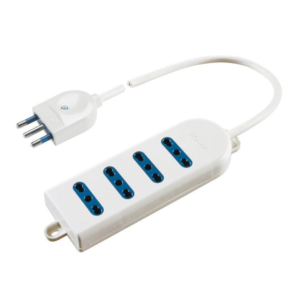 Presa Quadrata 10/16A con Cavo Bianco - Modello 369.1 - Polypool Presa Quadrata 10/16A con Cavo Bianco - Modello 369.1 - Polypool